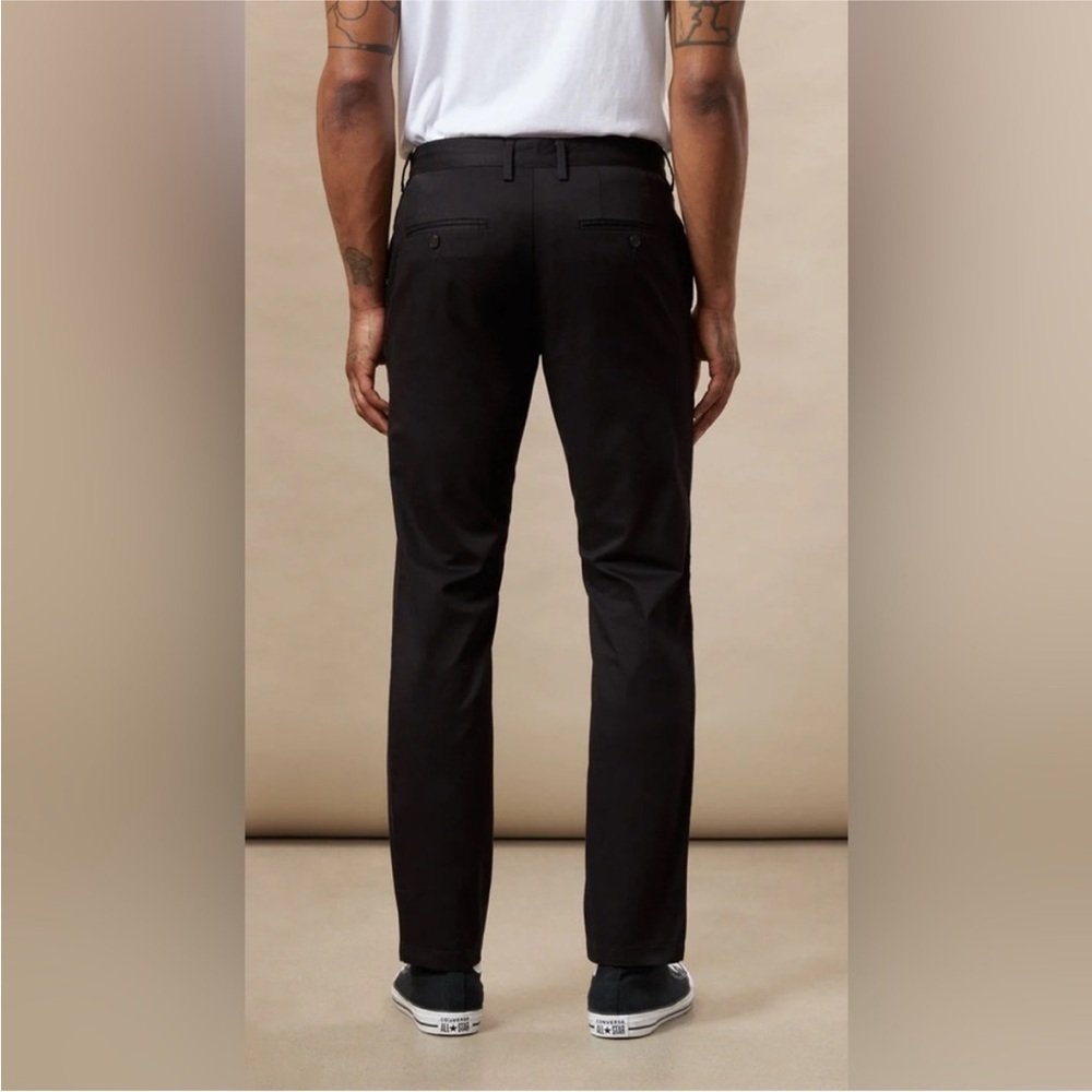 Frank And Oak Brunswick Slim Chino Pants Black 32x32 NWT Sustainable - Picture 5 of 8